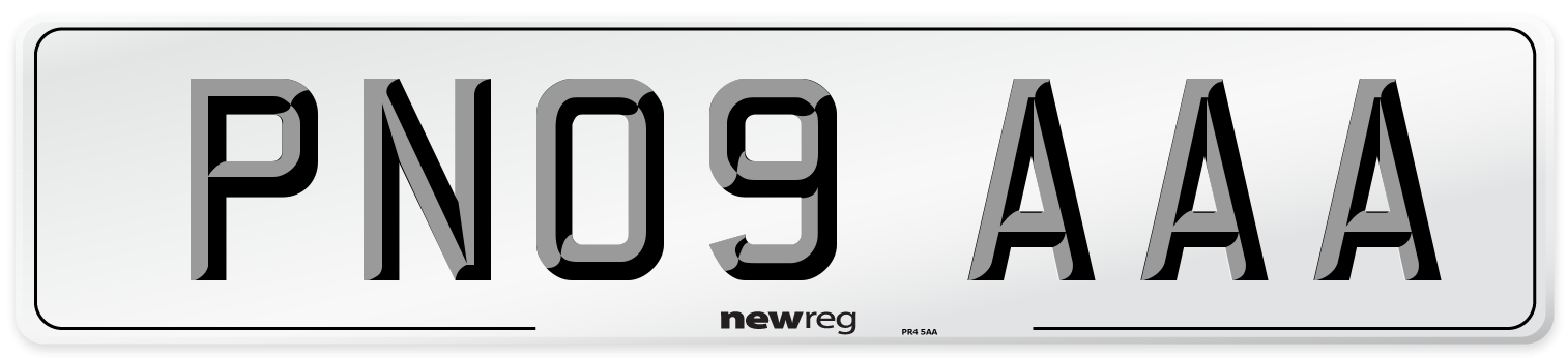 PN09 AAA Number Plate from New Reg